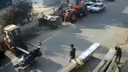 Tekirdağ’da Kaza! Motosiklet Sürücüsü Forklifte Çarptı!
